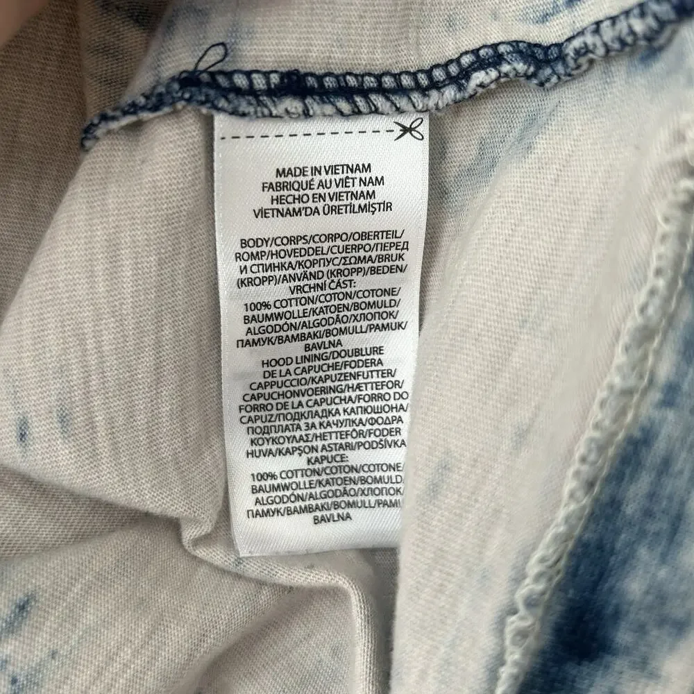 Polo Ralph Lauren Hoodie 4XB Big Blue White Tie Dye Long Sleeve Pony Cotton